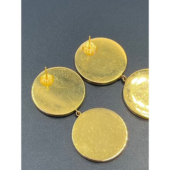 Joanna Laura Constantine Round Double Drop White Multicolored Confetti Earrings - Picture 6 of 10